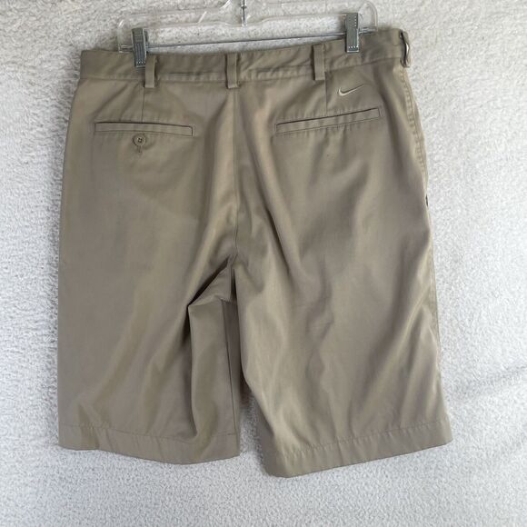 Nike Golf Shorts Mens Sz 34 Dri-Fit Khaki Beige Bone Tech Chino Stretch - Picture 2 of 16